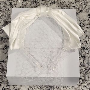 Kristin Ess Hair - The Veil Headband -  Bright White Color - NEW